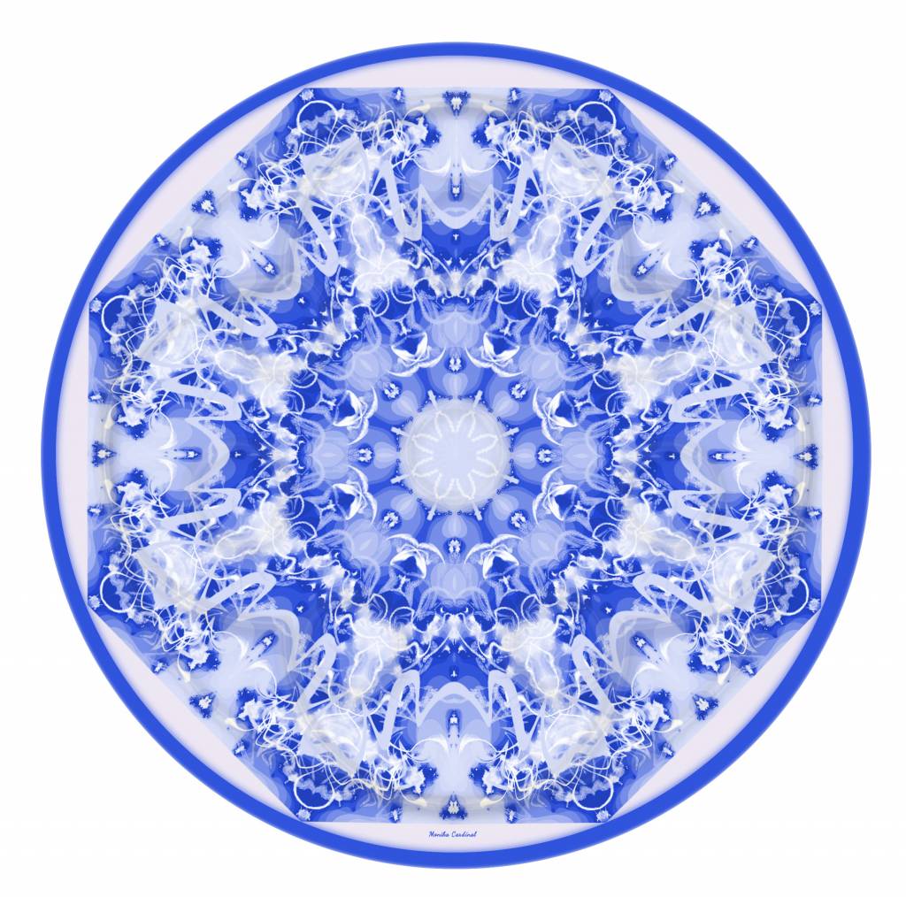 Mantra-blau-rand-signiert