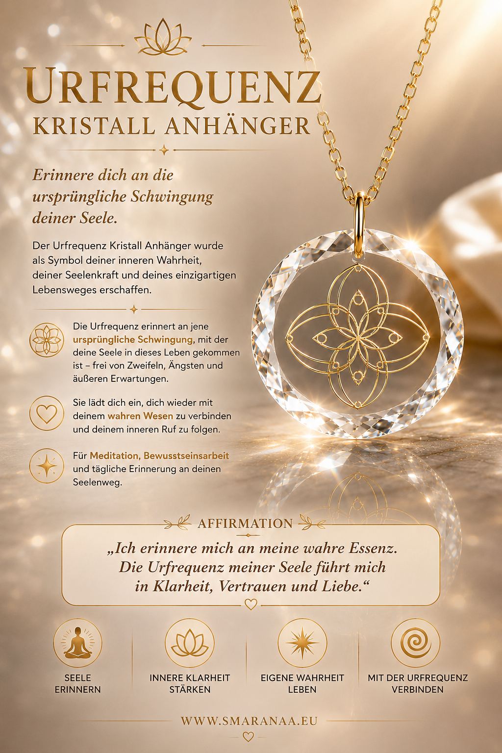 Urfrequenz Kristall Anhänger